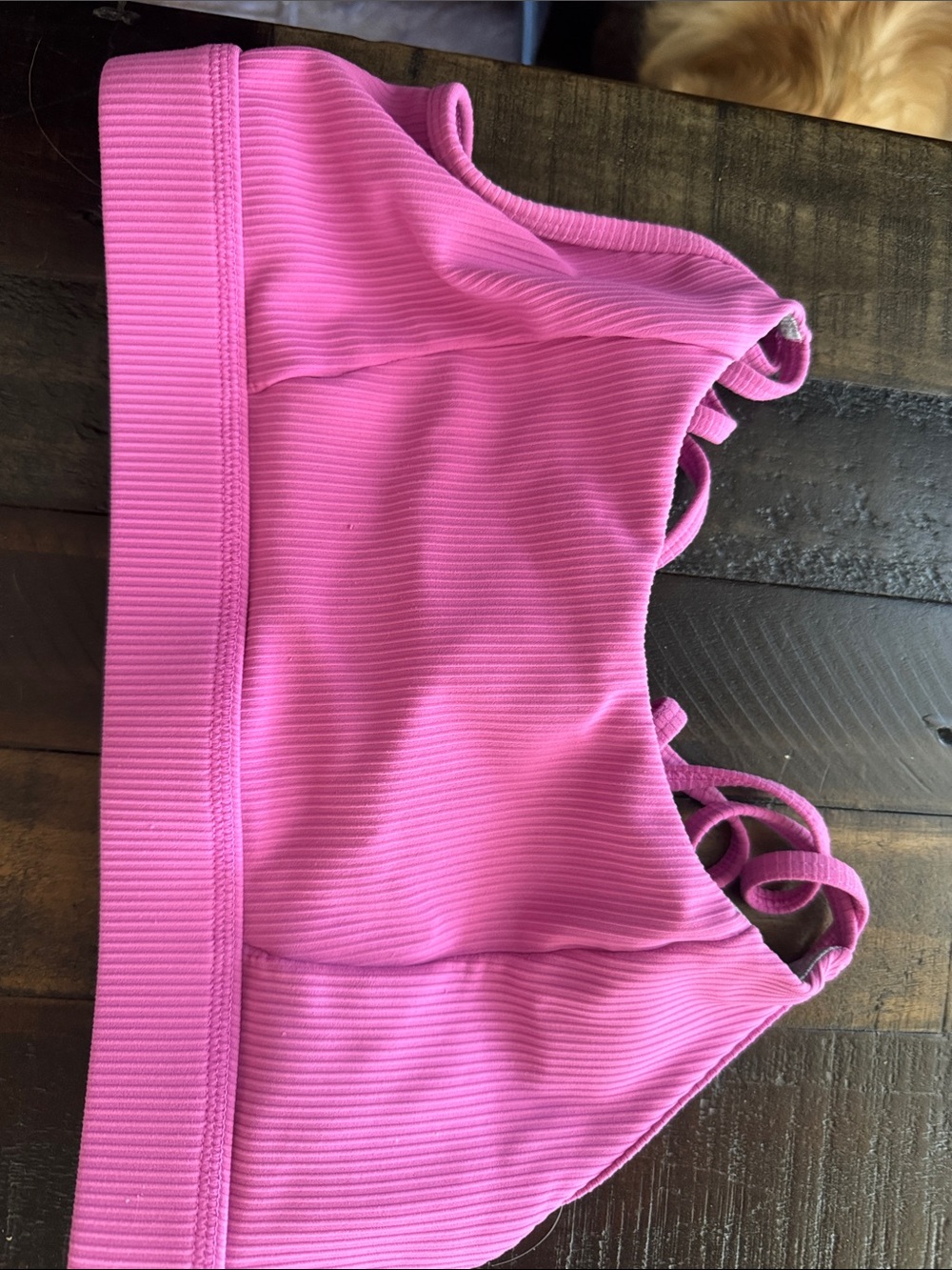 Born Primitive Pink Ribbed Sports Bra